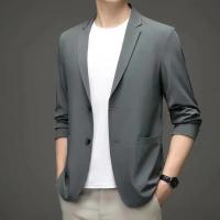 Novedad de verano, chaqueta de traje informal ligera de estilo occidental para hombre, chaqueta ligera de moda de negocios al por mayor - details 0