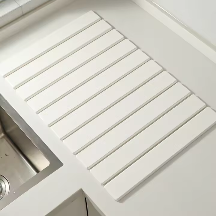 Alfombra de baño, estera absorbente de piedra para secado de platos, escurridor de platos antideslizante plegable, mantel individual de diatomeas para fregadero - 1