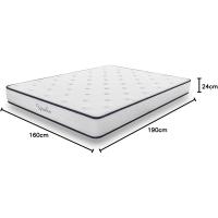 Colchón Viscoelástico 135x190 cm - Altura 30 cm - Upsilon - Espuma HR y Blue Latex - Firme, Transpirable, Hipoalergénico, Ergonómico - Cara Invierno Verano, 7 Zonas Confort - details 54