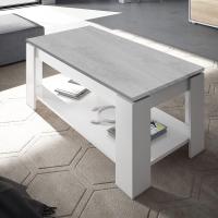 Mesa Centro con Revistero Elegante Acabado en Blanco Artik Medidas: 102 cm (Largo) x 43/54 cm (Alto) x 50 cm (Fondo) - details 32