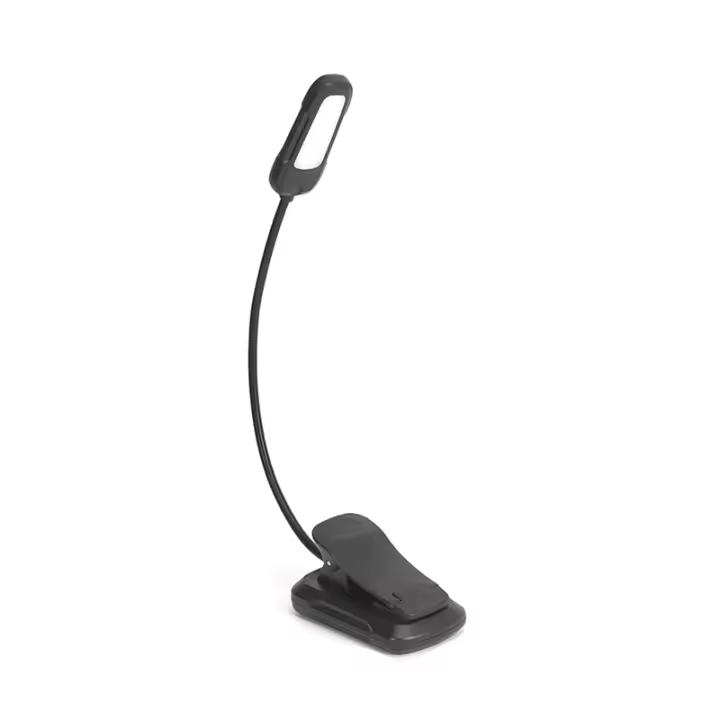 Lámpara LED recargable para lectura de libros, adecuada para lectura de cama, cuidado de los ojos, temperatura de 3 colores, luz pequeña con Clip - 1
