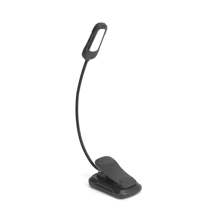 Lámpara LED recargable para lectura de libros, adecuada para lectura de cama, cuidado de los ojos, temperatura de 3 colores, luz pequeña con Clip - 1