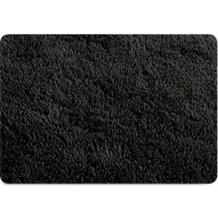 1 Alfombra Mullida Para Dormitorio, Alfombras De Felpa Suaves Negras, Alfombras De Felpa - 1