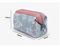 Bolsa de maquillaje con flamencos para mujer, neceser de viaje para artículos de aseo personal, portátil, organizador de gran ca - details 0