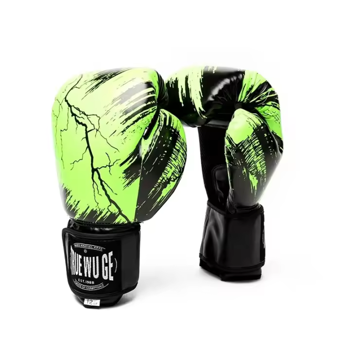 Guantes de Boxeo MMA para Hombres y Mujeres Manoplas Deportivas de PU con Calavera - 1