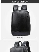 Mochila de negocios para hombre, accesorio sencillo de carga USB, ligera, para viaje, 1 paquete de 15,6 pulgadas - details 13