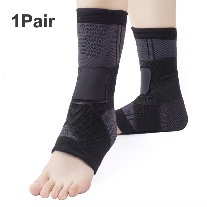 Tobillera ajustable con mangas de compresión, soporte para ARCO, estabilizador de pie, fascitis Plantar, tendinitis de Aquiles, 1 par - 1