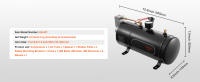SucceBuy Compresor de aire de 12 V con tanque, 0,8 galones/3 l, 120 psi, sistema de aire integrado para bocinas de tren, neumáticos inflados y colchones de aire - details 4