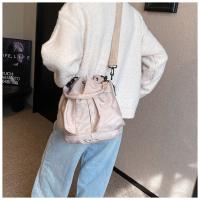 Bolso portátil con cordón para mujer, bolso cruzado informal de estilo coreano para teléfono, bolso de hombro ajustable de gran capacidad de Color sólido - details 6