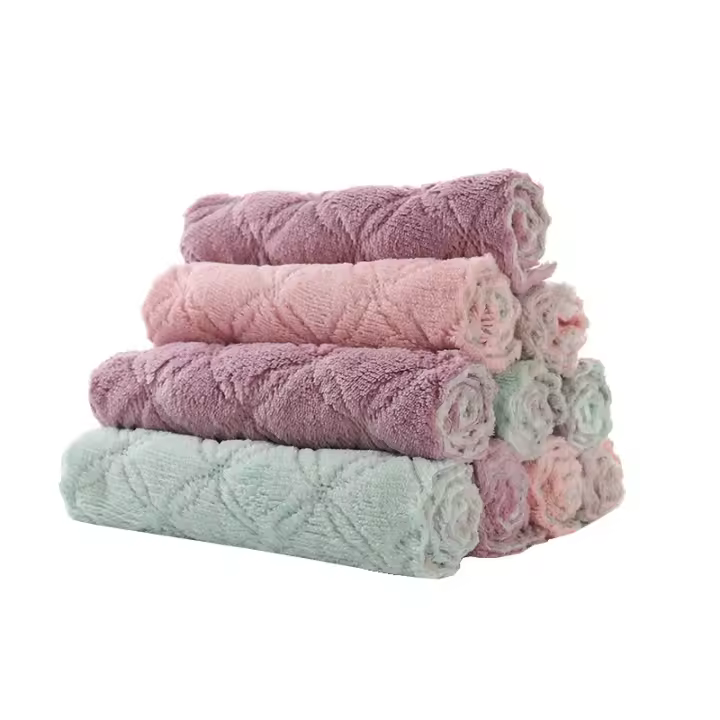 Toalla de limpieza de mesa para limpiar las tazas, paño grueso absorbente, no pelusa, 10 piezas, mj-07 - 1