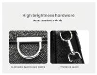 Bolso Cruzado de Cuero Genuino para Mujer - Bolso Cuadrado Pequeño con Correa Ajustable y Cierre de Cremallera, Elegante para Uso Diario y Formal en Beige/Negro/Blanco - Bolso Compacto para Mujer para Uso Casual, Oficina, Fiestas - Diseño Duradero y Fácil - details 5