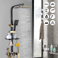 Moderno Ajustable Altura Grifo de Ducha de Cobre Juego de Cabezal de Lluvia para Baño con 3 Modos de Rociado Mejoras del Hogar Herramientas - details 5