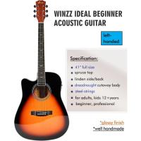4/4 Guitarra Electroacústica para Adultos Zurdos, Guitarra Principiante Folk con Accesorios Completos (41 Pulgadas) - details 2