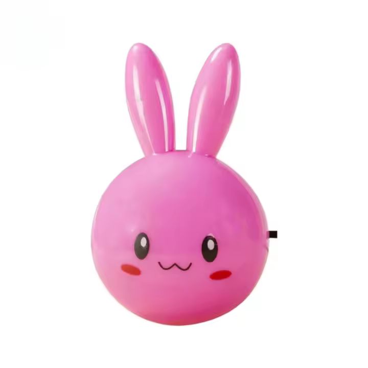 Lámpara LED de noche de dibujos animados para niños, 3 colores, interruptor de encendido/apagado, luz de pared, CA 110V, enchufe estadounidense, lámpara de mesita de noche para niños, regalos para bebés - 1
