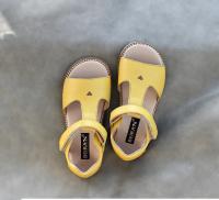 Sandalias de cuero genuino para niñas, bonitos zapatos escolares de cuero vacuno suave con dedos abiertos y corazón, zapatos de jardín para bebés, sandalias para niños - details 9