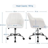 Silla de Oficina Ergonómica Reclinable Rotativa de 360° Ajustable en Altura Sillín Acolchado - details 3