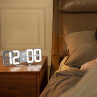 Reloj Despertador 3D Digital Decoración de Dormitorio Luz Nocturna Relojes LED Grandes para Habitación - details 4