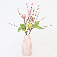 Recortes de huevo de Pascua, flores artificiales, decoración de Pascua, huevos de pájaro, planta falsa, adornos de mesa de habitación, pintura colorida - details 0