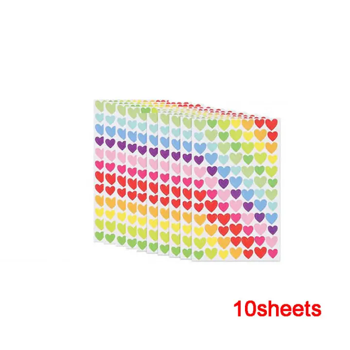 Pegatinas de recompensa de 10 a 40 hojas para niños, pegatinas coloridas de flor, estrella, corazón, punto, tabla de comportamiento, álbum de recortes, suministros para estudiantes y profesores - 1