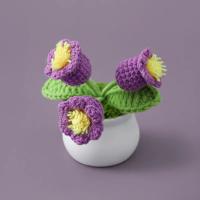 Ramo de Flores de Crochet Hecho a Mano Tulipanes Ramo Tejido Finalizado - details 13