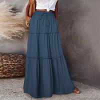 Falda Maxi con Volantes Vintage de los 90 Estilo Boho de Cintura Alta con Paneles Superpositos - details 2
