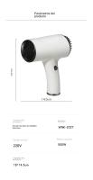 Secador de pelo inalámbrico recargable para dormitorio de estudiantes universitarios, USB portátil con aire frío y caliente para el cuidado del cabello, secador de pelo para novia o madre - details 9