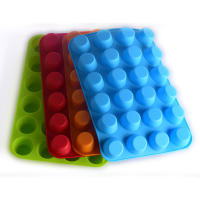 Mini sartén de silicona para pasteles, bandejas y moldes de cocina, utensilios antiadherentes para hornear, herramientas de confitería, 24 tazas - details 4