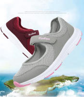 Zapatos informales de verano para mujer, zapatillas portátiles suaves, zapatos para caminar, suelas planas para mujer, zapatos blancos transpirables sin cordones - details 2