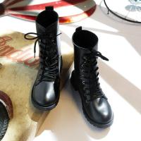 Botas Martin para mujer, botines de talla grande, punta redonda, tacón grueso, cordones, informales, media pantorrilla, Otoño e Invierno - details 10