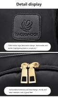 Mochila antirrobo de tela Oxford impermeable para mujer, bolso de hombro escolar de nailon ligero para viaje, a la moda - details 10