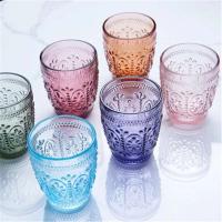 Vasos de vidrio de 300ml, copa de vino con relieve Vintage, vasos para beber de jugo de Emment, copas surtidas de champán - details 13