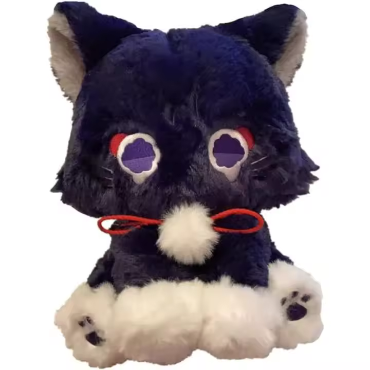 Gato de peluche de Anime Genshin, Scaramouche, Animal de peluche lindo, cosas suaves, regalo para niños, regalos de navidad - 1