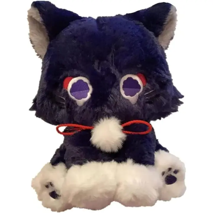 Gato de peluche de Anime Genshin, Scaramouche, Animal de peluche lindo, cosas suaves, regalo para niños, regalos de navidad - 1