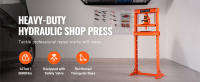 SucceBuy Prensa hidráulica de piso con marco en H de 12 toneladas, placas de estampado de altura ajustable para doblar y enderezar metal, garaje y taller, naranja - details 0