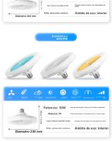 Lámpara Ventiladora LED con Control Remoto Ventilador de Techo Silencioso, 3 Colores Ajustables, Fácil Instalación, Ideal para Dormitorio y Sala de Estar, Diseño Moderno y Eficiente - details 4
