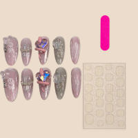 Uñas Falsas Hechas a Mano con Diamantes de Imitación Fácil de Aplicar, Fácil de Quitar - details 2