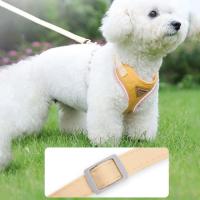 Conjunto de arnés y correa de malla para perros, correas de pecho suaves y transpirables para perros, arnés reflectante para cachorros, arneses ajustables para mascotas para gatos y perros - details 2