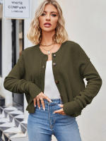 Cárdigan Vintage de punto para mujer, abrigo holgado con botones, a la moda, otoño e invierno, 2023 - details 19