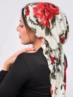 Gorros Hijab musulmanes de Ramadán, turbante de cola larga elástico suave para la cabeza, tocado estampado de moda, utilizable - details 10