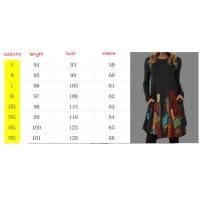Vestido de manga larga de otoño sprint, vestidos estampados para mujer - details 0