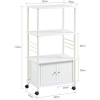 Carrito de Cocina, Metal, Estante de Cocina, Estante con Ruedas, Estantería de Cocina - details 1
