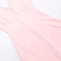 Vestido Maxi de Verano Elegante sin Mangas con Volantes Sexys Cuello en V Profundo, Espalda Alta, Abierto hasta la Coxa - details 6