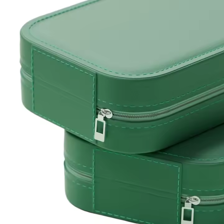 Bolsa de Almacenamiento para Cosméticos con Espejo LED de un Lado, Recipiente de Almacenamiento con Espejo Iluminable de Alta Elegancia y Ecológica, con Divisores y Diferentes Tonos de Luz - 1