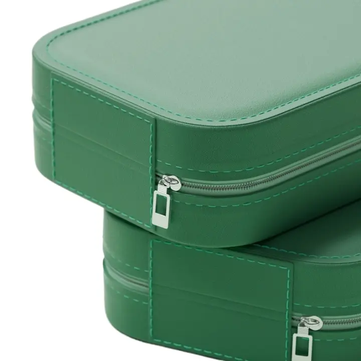 Bolsa de Almacenamiento para Cosméticos con Espejo LED de un Lado, Recipiente de Almacenamiento con Espejo Iluminable de Alta Elegancia y Ecológica, con Divisores y Diferentes Tonos de Luz - 1