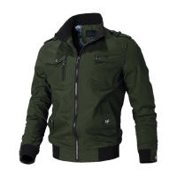 Chaqueta Bomber Men's Style Casual Nueva Primavera Otoño Visteza Exterior Algodón Cremallera - details 4