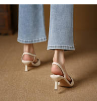 Sandalias huecas de aguja de nuevo estilo, zapatos de mujer de moda con una sola tira - details 10