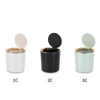 Estante de escritorio con tapa, Mini cubo de basura de mesa, Cubo de almacenamiento pequeño portátil para baño, sala de estar - details 0