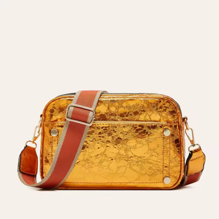 Bolso bandolera de cámara con doble cremallera, diseño cuadrado pequeño y correa ancha para mujer, nueva moda 2025 - 1