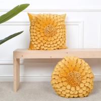 Fundas de cojín de flores 3D de estilo clásico, fundas de almohada decorativas hechas a mano para sofá, sofá, dormitorio, sala de estar, 18x18 pulgadas, 1 unidad - details 3