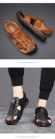 Sandalias de Hombre de Prima Piel de Vaca Suela Antideslizante, Suave, Perforación, Estilo de Verano para Zapatos de Playa - details 12